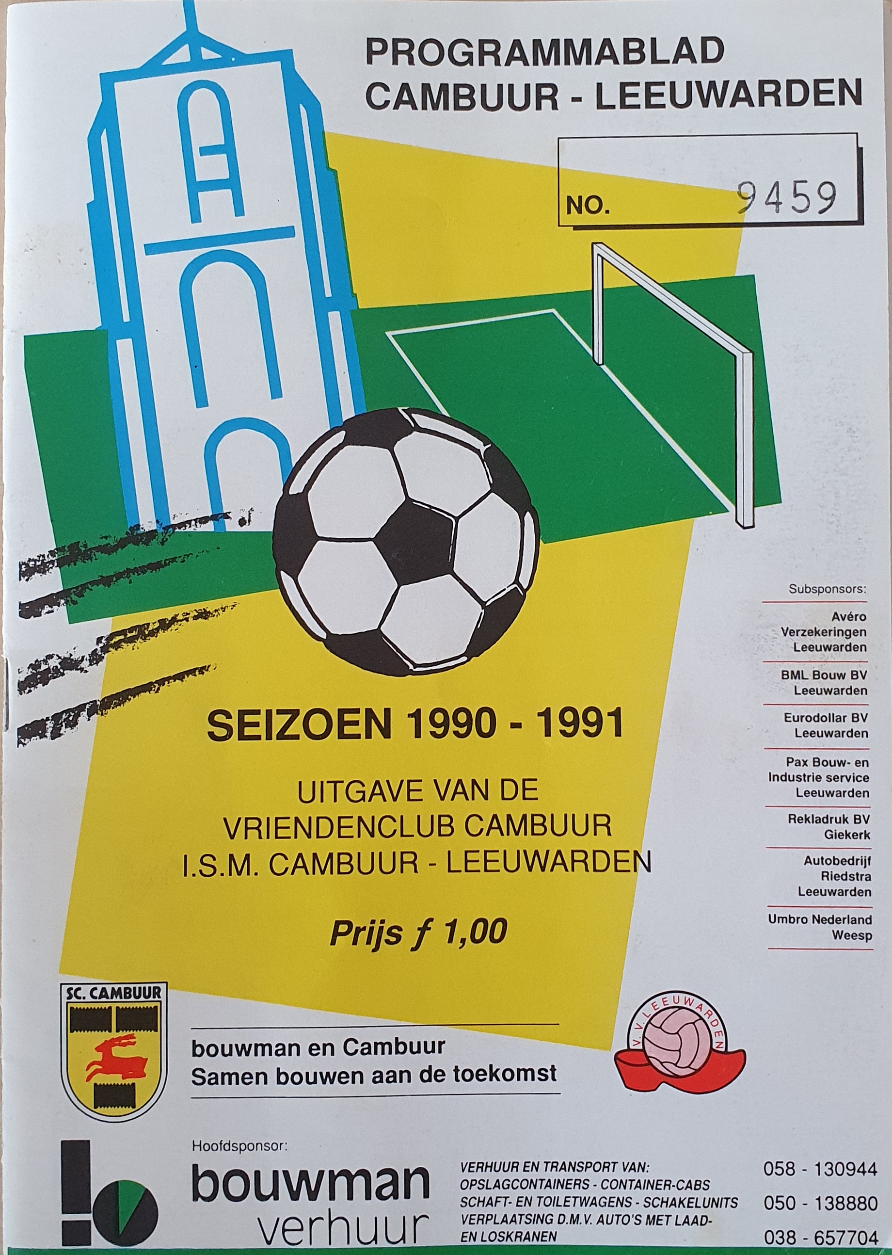 AZ Programma 27-okt-1990 Cambuur uit